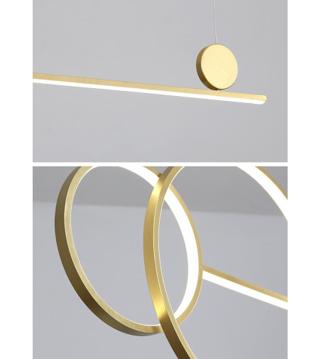 Nowoczesna Lampa Wobako nad stół z Pilotem | Eleganckie Oświetlenie