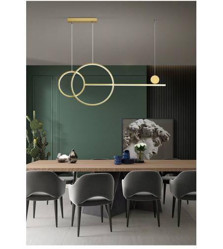 Nowoczesna Lampa Wobako nad stół z Pilotem | Eleganckie Oświetlenie