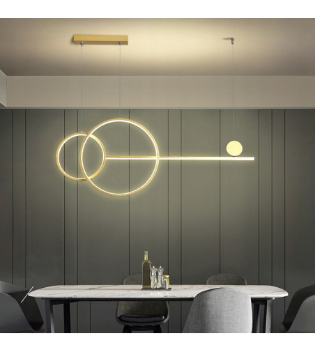 Nowoczesna Lampa Wobako nad stół z Pilotem | Eleganckie Oświetlenie