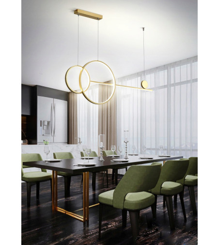 Nowoczesna Lampa Wobako nad stół z Pilotem | Eleganckie Oświetlenie