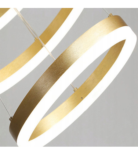 Nowoczesna Złota Lampa z Dwoma Okręgami | SILVA EXT II 60 PRO