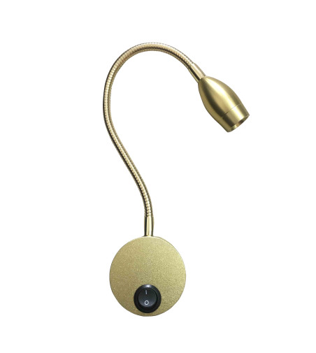 Flex kinkiet złota lampka nocna do czytania kierowana do sypialni LED 3W