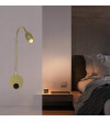 Kinkiet złota lampka nocna do czytania kierowana do sypialni LED 3W