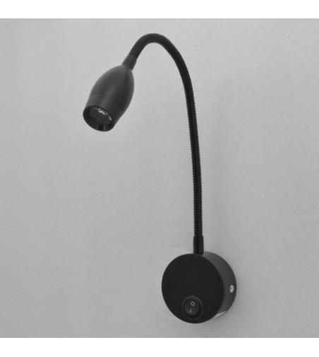 Flex lampka nocna do czytania Wobako Flexi czarna do sypialni kinkiet LED 3W