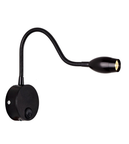Flex lampka nocna do czytania Wobako Flexi czarna do sypialni kinkiet LED 3W