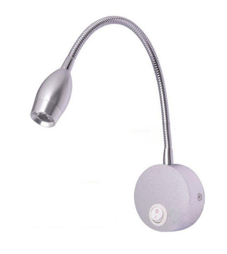 Flex lampka nocna do czytania Wobako Flexi srebrna do sypialni Kinkiet LED 3W