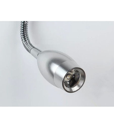 Flex lampka nocna do czytania Wobako Flexi srebrna do sypialni Kinkiet LED 3W