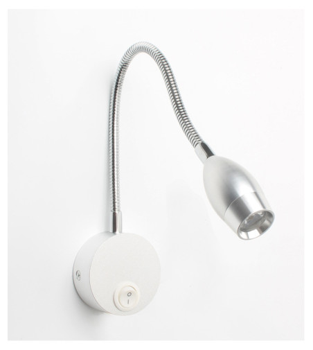 Flex lampka nocna do czytania Wobako Flexi srebrna do sypialni Kinkiet LED 3W