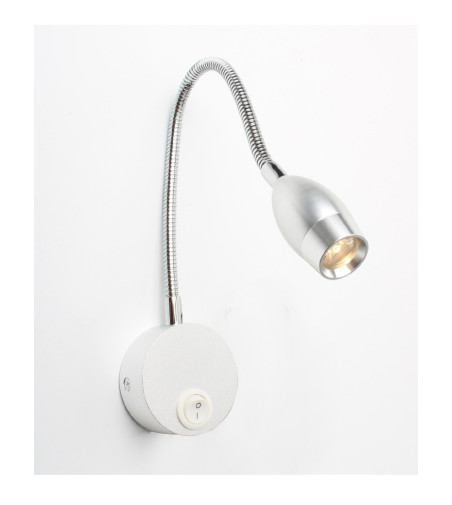 Flex lampka nocna do czytania Wobako Flexi srebrna do sypialni Kinkiet LED 3W