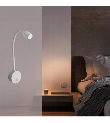 Flex lampka nocna do czytania do sypialni Kinkiet LED 3W