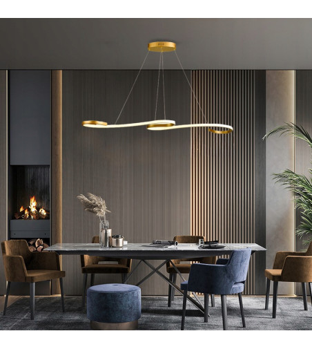 Długa Lampa Twist - Futurystyczna lampa sufitowa LED 106cm