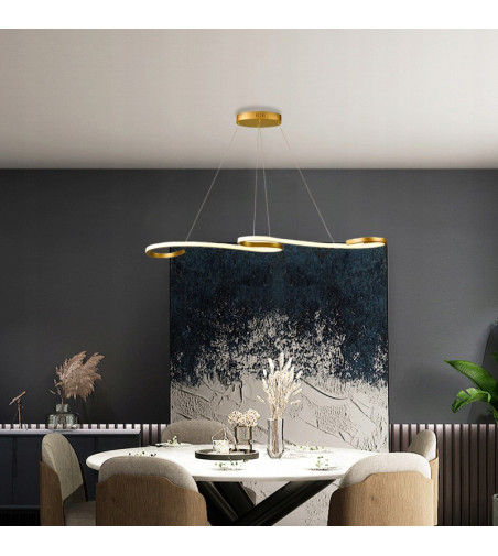 Długa Lampa Twist - Futurystyczna lampa sufitowa LED 106cm