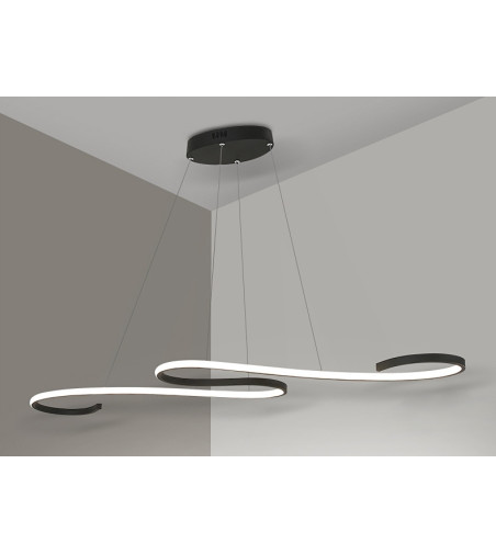 Długa LampaTwist - Futurystyczna lampa sufitowa LED 106cm
