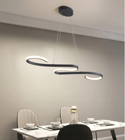 Długa LampaTwist - Futurystyczna lampa sufitowa LED 106cm