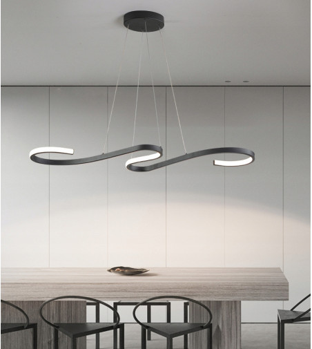 Długa LampaTwist - Futurystyczna lampa sufitowa LED 106cm