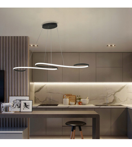 Długa LampaTwist - Futurystyczna lampa sufitowa LED 106cm