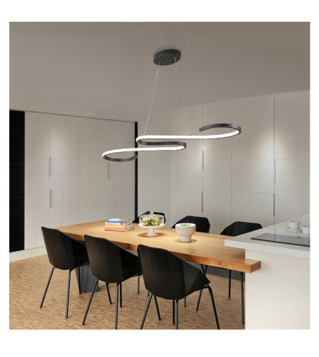 Długa LampaTwist - Futurystyczna lampa sufitowa LED 106cm
