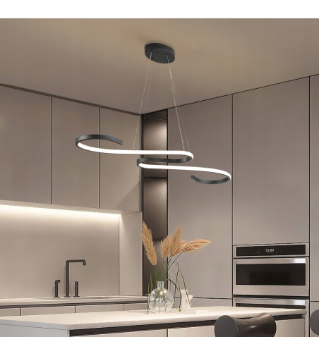 Długa LampaTwist - Futurystyczna lampa sufitowa LED 106cm