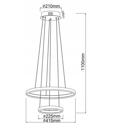 Nowoczesna lampa wisząca LED ring Silva I okrągła 20/40cm | Ring 2x