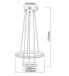 Lampa wisząca 2 ringi 20/40cm żyrandol Kinkiet LED