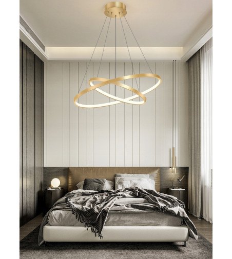 Żyrandol LED Lampa wisząca Silva II okręgi 40/60cm Barwa neutralna