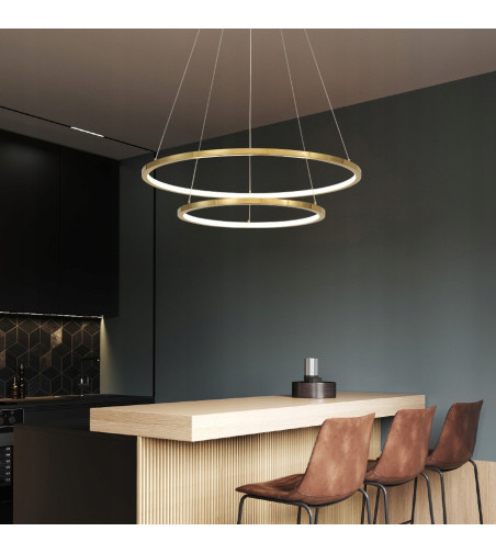 Żyrandol LED Lampa wisząca Silva II okręgi 40/60cm Barwa neutralna