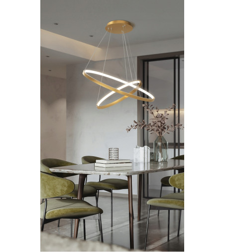 Żyrandol LED Lampa wisząca Silva II okręgi 40/60cm Barwa neutralna