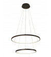 Lampa wisząca nowoczesny żyrandol SILVA ring 42+61cm okrąg modern LED 47W
