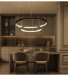 Lampa wisząca nowoczesny żyrandol SILVA ring 42+61cm okrąg modern LED 47W