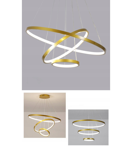 Czarna lampa wisząca LED ring Silva III okrągła 20/40/60cm
