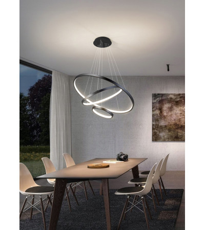Lampa wisząca ring 20/40/60cm okrąg żyrandol LED Regulacja Nowoczesny Styl