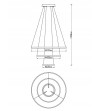 Czarna lampa wisząca LED ring Silva III okrągła 20/40/60cm