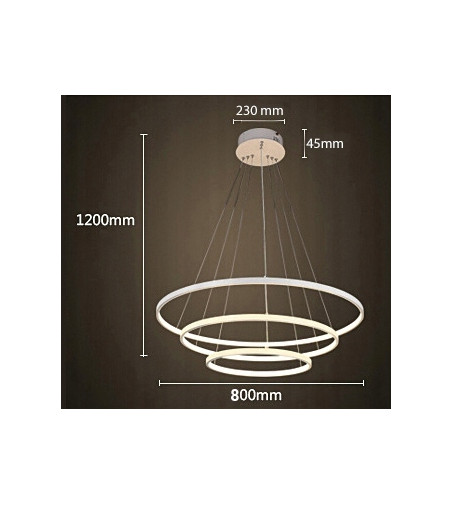 Lampa wisząca LED ring Silva IV okrągła 40/60/80cm | Pilot radiowy