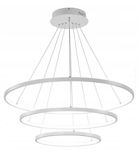 Silva V lampa wisząca żyrandol SILVA ring 60/80/100cm biały modern LED