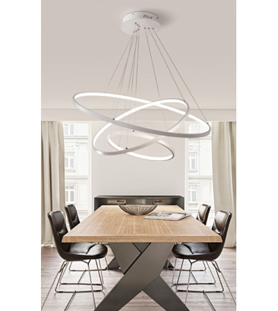 Silva V lampa wisząca żyrandol SILVA ring 60/80/100cm biały modern LED