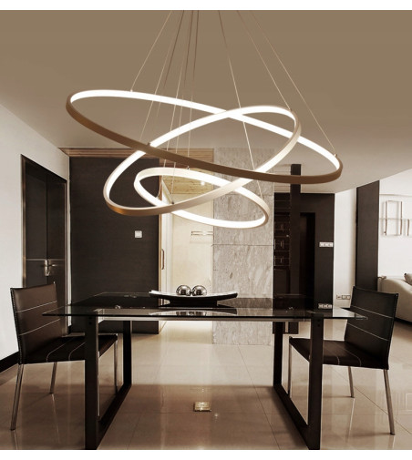 Silva V lampa wisząca żyrandol SILVA ring 60/80/100cm biały modern LED