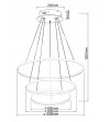 Lampa wisząca nowoczesna SILVA ring 60/80/100cm modern LED na linkach ECO