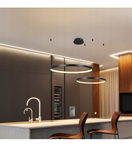 Żyrandol lampa WOBAKO LED okręgi ring 40/60cm nad stół do jadalni salonu