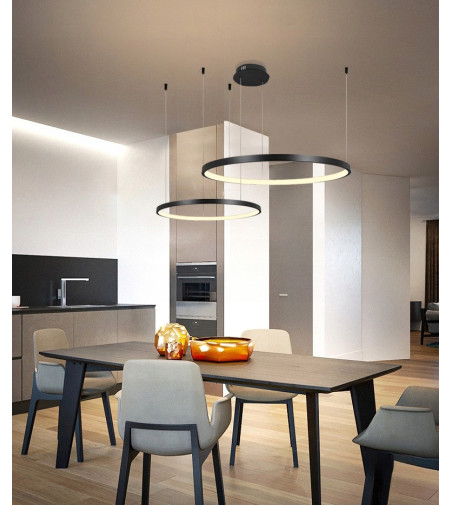 Żyrandol lampa WOBAKO LED okręgi ring 40/60cm nad stół do jadalni salonu