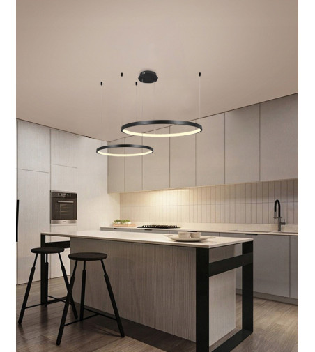 Żyrandol lampa WOBAKO LED okręgi ring 40/60cm nad stół do jadalni salonu