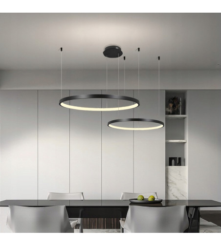 Żyrandol lampa WOBAKO LED okręgi ring 40/60cm nad stół do jadalni salonu