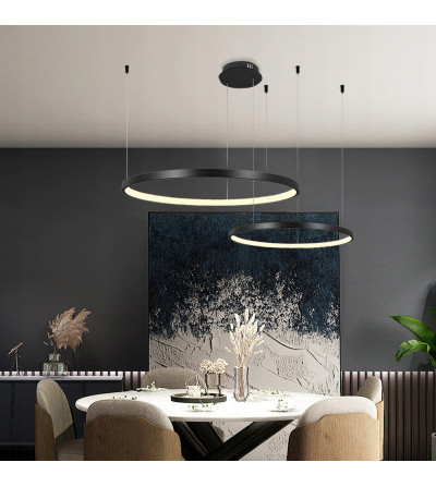 Żyrandol lampa WOBAKO LED okręgi ring 40/60cm nad stół do jadalni salonu