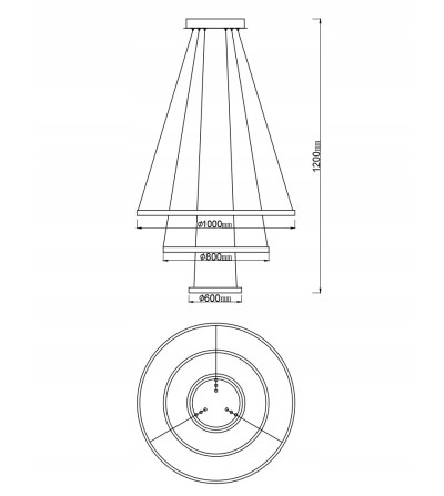 Lampa wisząca LED ring Silva IV okrągła 40/60/80cm + Pilot