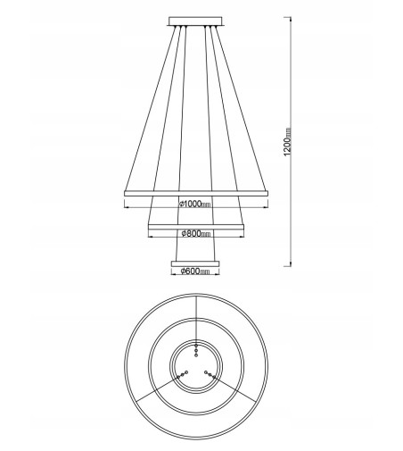 Lampa wisząca LED ring Silva IV okrągła 40/60/80cm + Pilot