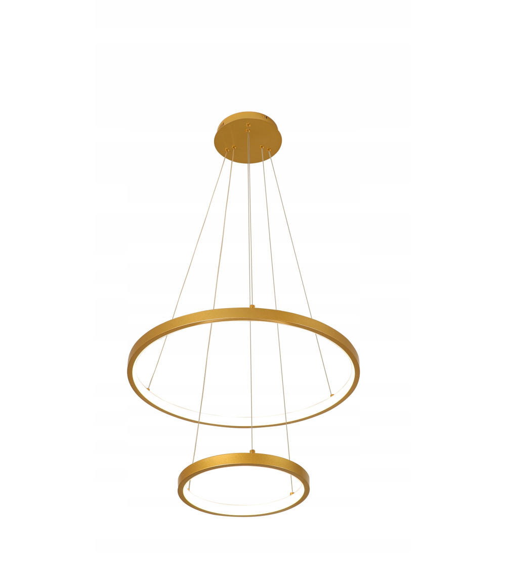 Lampa wisząca nowoczesny żyrandol SILVA ring 22/41cm okrąg modern LED złoty