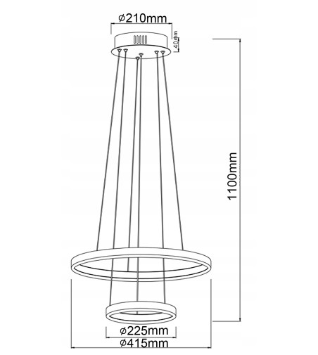 Nowoczesna lampa wisząca LED ring Silva I okrągła 20/40cm