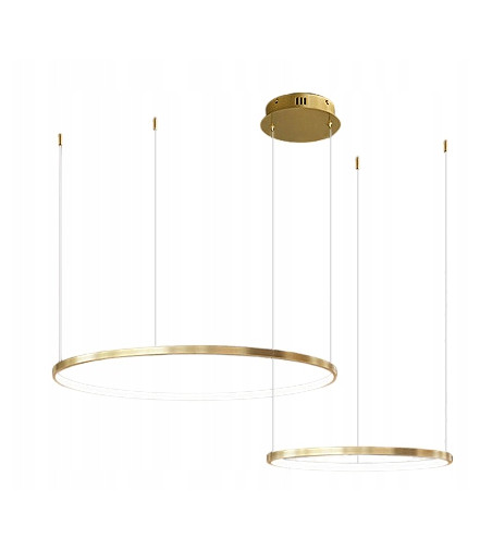 Piękne złote okręgi zwieszone na delikanych linkach Silva EX 40/60cm