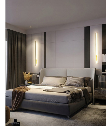 IKO czarny energooszczędny, liniowy kinkiet LED 90cm o nowoczesnym designie