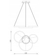 Oslo III - Nowoczesna minimalistyczna lampa wisząca ring 48cm