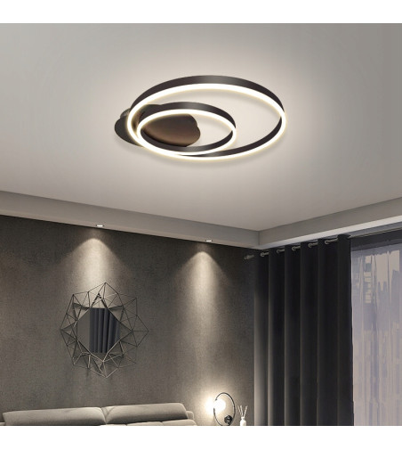 Czarno-szczotkowana lampa sufitowa LED SILVA FLAT II 50 PRO – idealna dla Ciebie